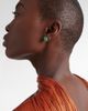 Yvonne Leon Yvonne LÃ©on Puces DÃ´me TrÃ¨fle 9kt gold earrings with malachite and diamonds - 3