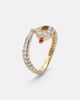 Yvonne Leon Yvonne LÃ©on Python 9kt gold ring with diamonds - 4