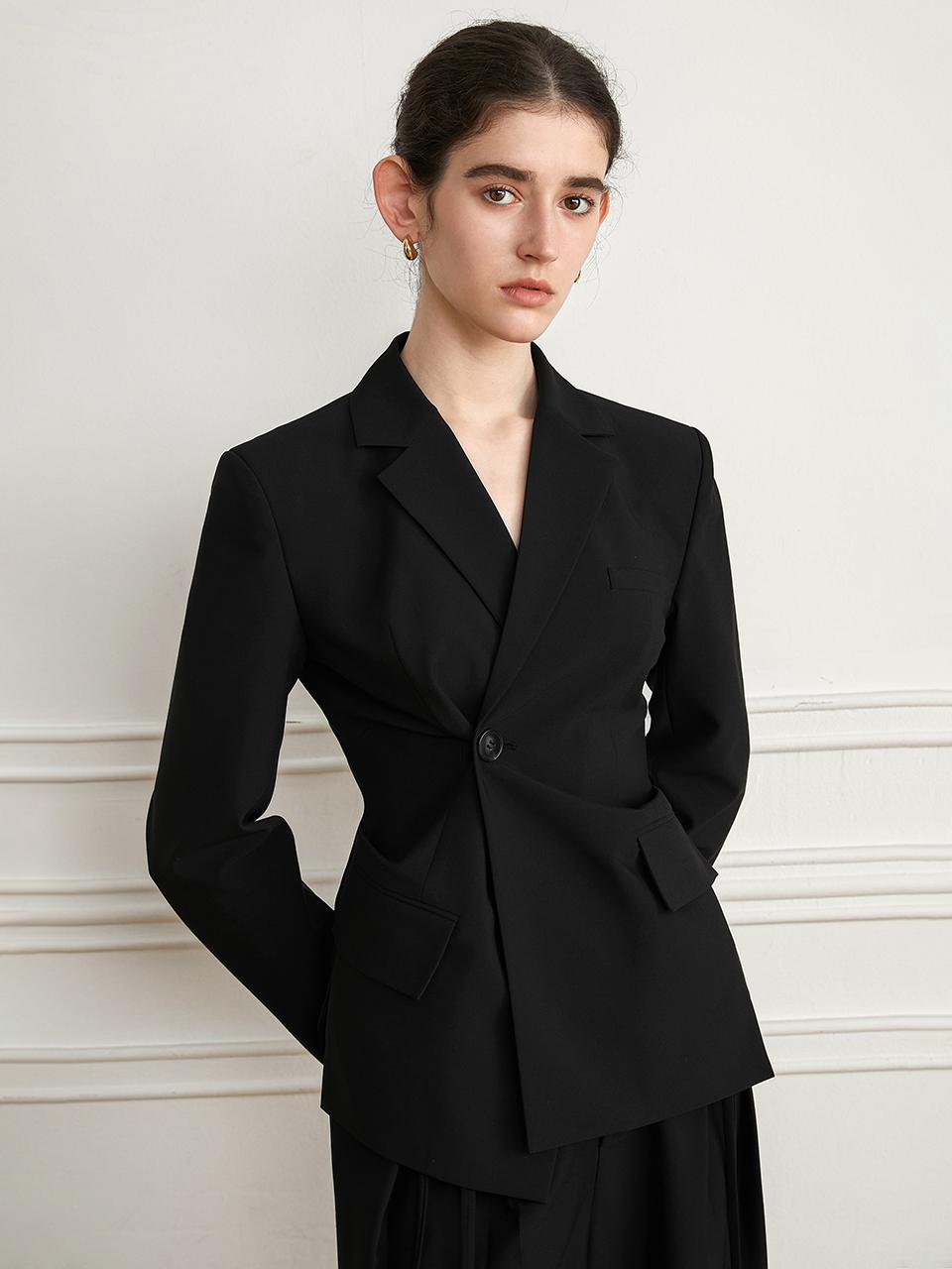 yyiam Black One-button Jacket
