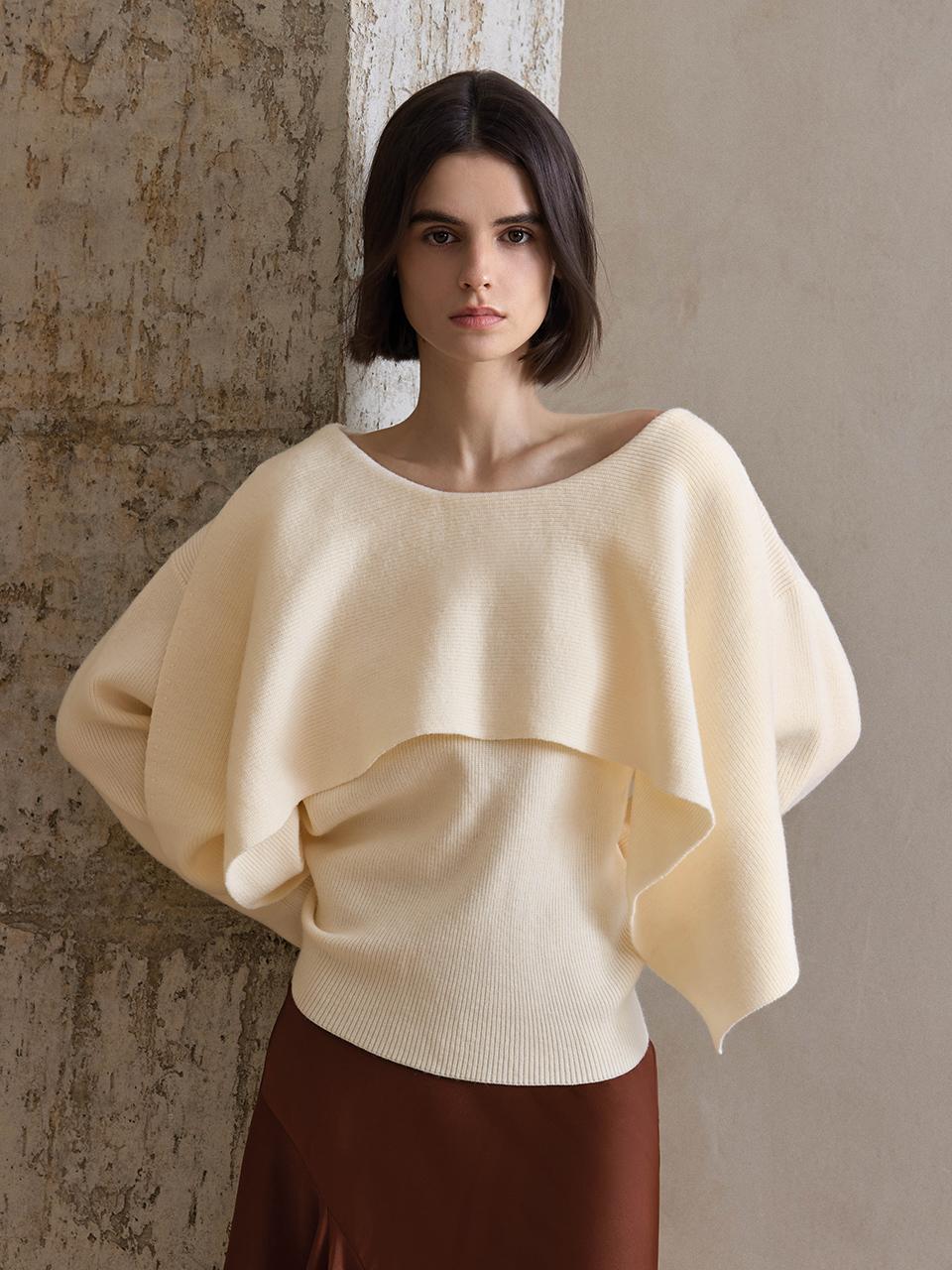yyiam Renaissance Inspired Shawl Design Knit Top