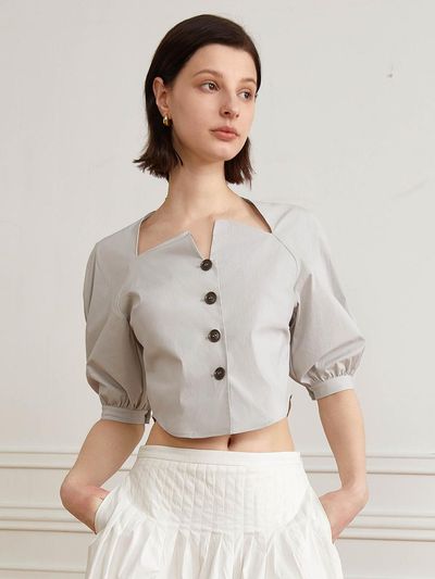 yyiam Unique Crop Shirt