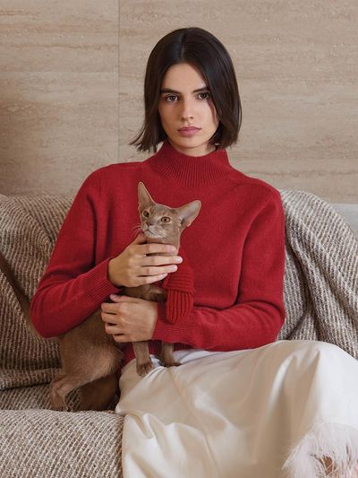 yyiam Wool Half-turtleneck Knit Top