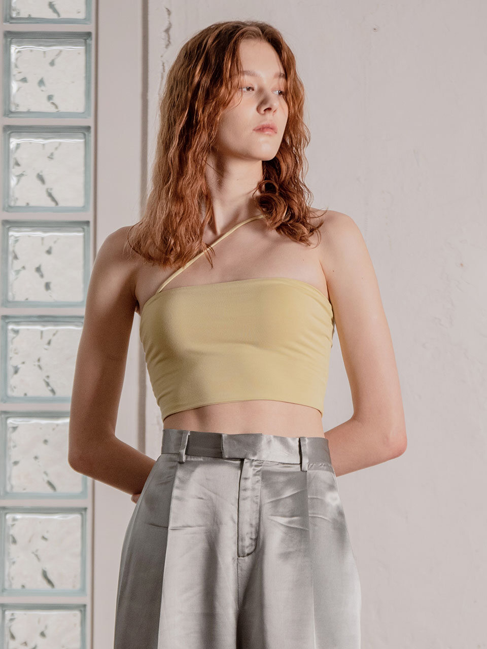yyiam YY Slant Sling Sleeveless Top