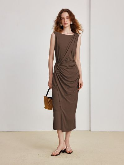 yyiam YY Sleeveless Waist Maxi Dress