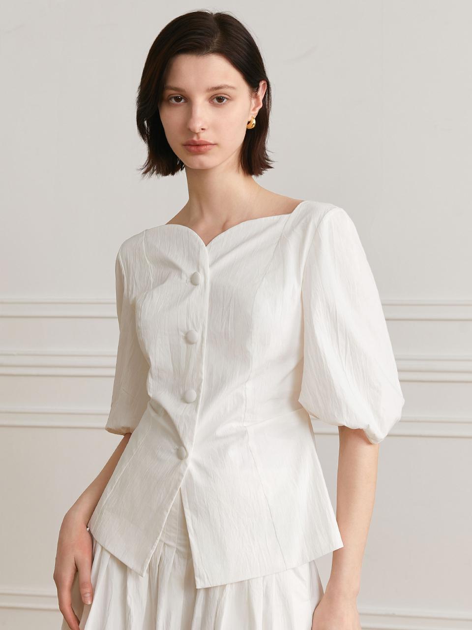 yyiam YY Vintage Bubble-Sleeve Shirt