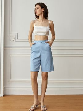 yyiam YY_Lovely Short Suit Set - Blue Pants