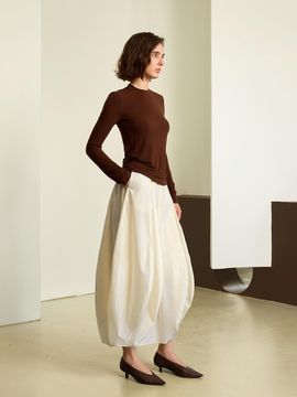 yyiam YY_Pleated balloon long skirt