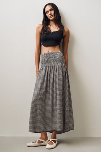 Z Supply Brooke Smocked-Waist Midi Skirt