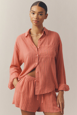 Z Supply - Perfect Striped Long-Sleeve Buttondown Shirt