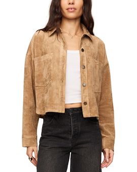 Z Supply Z Supply All Day Cropped Faux Suede Jacket