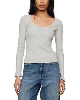 Z Supply Z Supply Audri Scalloped Long Sleeve Top