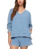 Z Supply Z Supply Cam Knit Denim Whipstitch Sweatshirt - 1