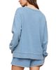 Z Supply Z Supply Cam Knit Denim Whipstitch Sweatshirt - 2
