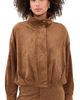 Z Supply Z Supply Corin Faux Suede Bubble Hem Jacket Saddle Suede - 1