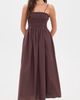 Z Supply Z Supply Cornelia Poplin Midi Dress Chocolate Cherry - 5