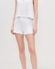 Z Supply Z Supply Dawn Smocked Rib Shorts White - 5