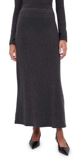 Z Supply Z Supply Demure Maxi Skirt Charcoal Heather