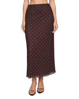 Z Supply Z Supply Eda Polka Dot Mesh Midi Skirt