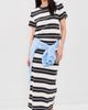 Z Supply Z Supply Gail Striped Jersey Midi Skirt Ash Black - 5