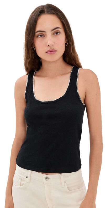 Z Supply Z Supply Julian Crochet Tank Black
