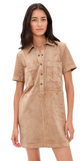 Z Supply Z Supply Leone Faux Suede Dress Light Sand