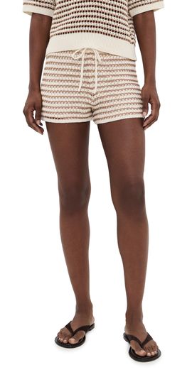 Z Supply Z Supply Lyla Striped Sweater Shorts Taro