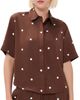 Z Supply Z Supply Mari Button Up Dot Top Chocolate Cherry - 1