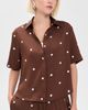 Z Supply Z Supply Mari Button Up Dot Top Chocolate Cherry - 2