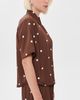 Z Supply Z Supply Mari Button Up Dot Top Chocolate Cherry - 4