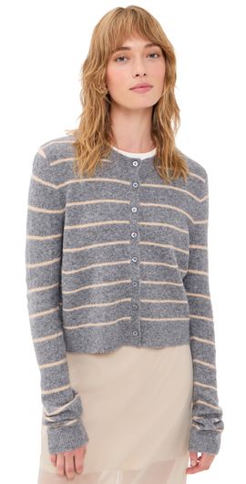 Z Supply Z Supply Medina Stripe Cardigan Charcoal Heather