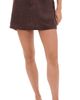Z Supply Z Supply Perri Suede Mini Skirt Dark Chocolate - 1