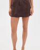 Z Supply Z Supply Perri Suede Mini Skirt Dark Chocolate - 2