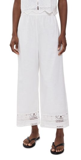 Z Supply Z Supply Scout Embroidered Pants White