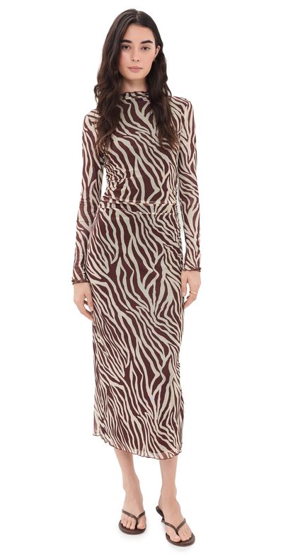 Z Supply Z Supply Sevilla Zebra Dress Velvet Rouge