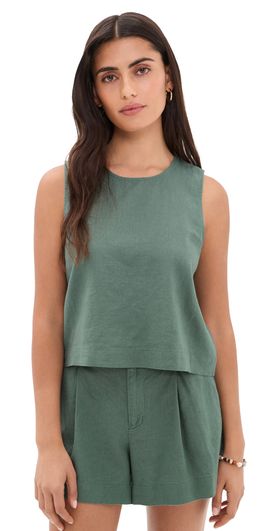 Z Supply Z Supply Sloane Linen Top Everglade