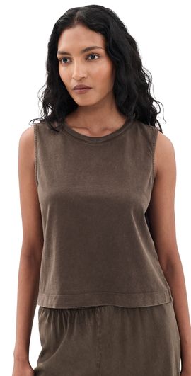 Z Supply Z Supply Sloane Muscle Tank Top Dark Chocolate