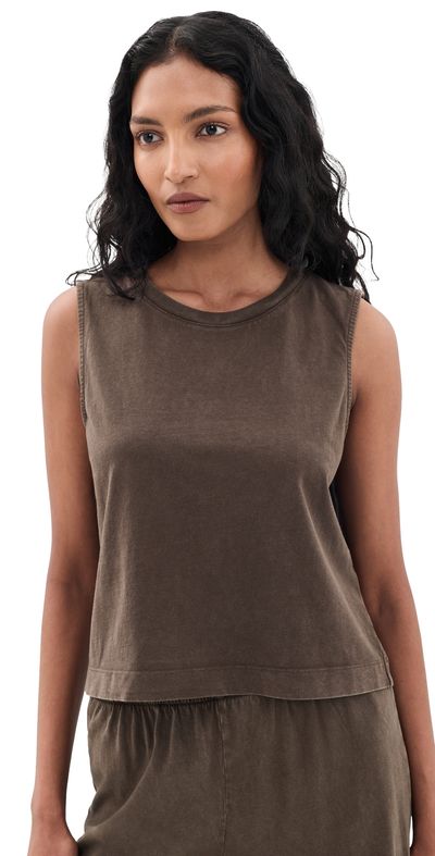 Z Supply Z Supply Sloane Muscle Tank Top Dark Chocolate