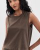 Z Supply Z Supply Sloane Muscle Tank Top Dark Chocolate - 2
