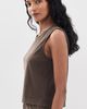 Z Supply Z Supply Sloane Muscle Tank Top Dark Chocolate - 4
