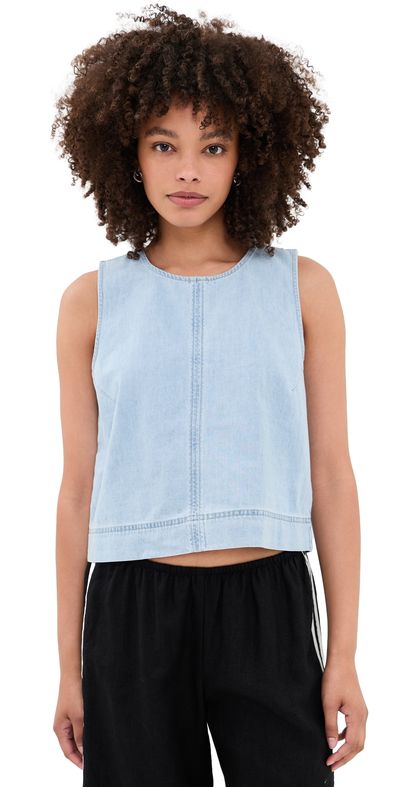 Z Supply Z Supply Sun Seeker Denim Tank Top Coastal Water