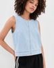 Z Supply Z Supply Sun Seeker Denim Tank Top Coastal Water - 2