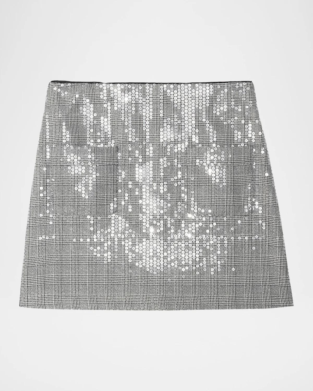 Zadig & Voltaire Jaime Car Sequined A-Line Miniskirt
