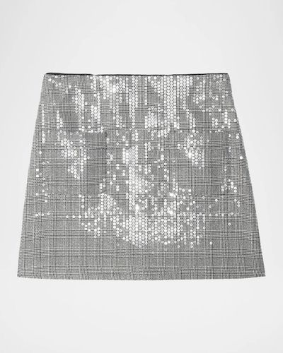 Zadig & Voltaire Jaime Car Sequined A-Line Miniskirt