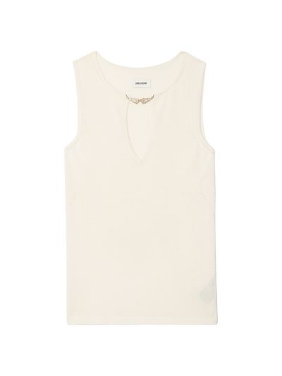Zadig & Voltaire Women's Sayani Vico Embellished Keyhole Tank