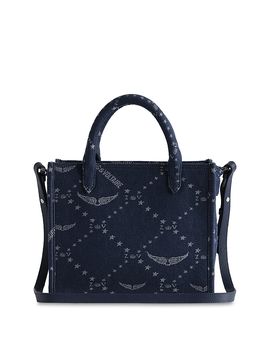 Zadig & Voltaire Zadig & Voltaire Angel Mini Zv Monogram Denim Tote