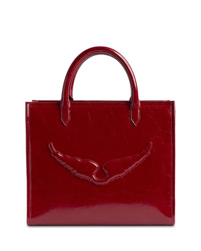 Zadig & Voltaire Zadig & Voltaire Angel Tote Crinkled Patent Leather Tote