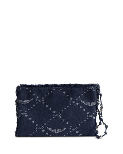 Zadig & Voltaire Zadig & Voltaire Angel Zv Monogram Denim Pouch