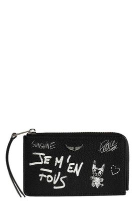 Zadig & Voltaire Zadig & Voltaire Arty Tag Leather Card Case