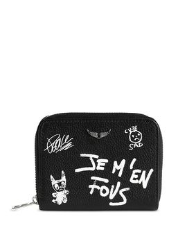Zadig & Voltaire Zadig & Voltaire Arty Tag Mini Grained Leather Coin Purse