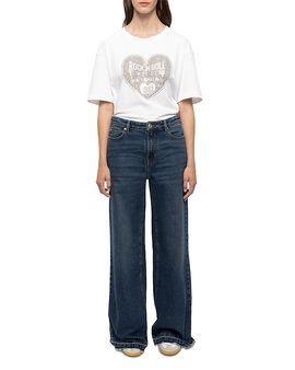 Zadig & Voltaire Zadig & Voltaire Eli High Rise Wide Leg Jeans in Medium Blue